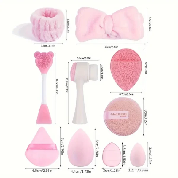 Set de 22 Piezas de Limpieza y Maquillaje